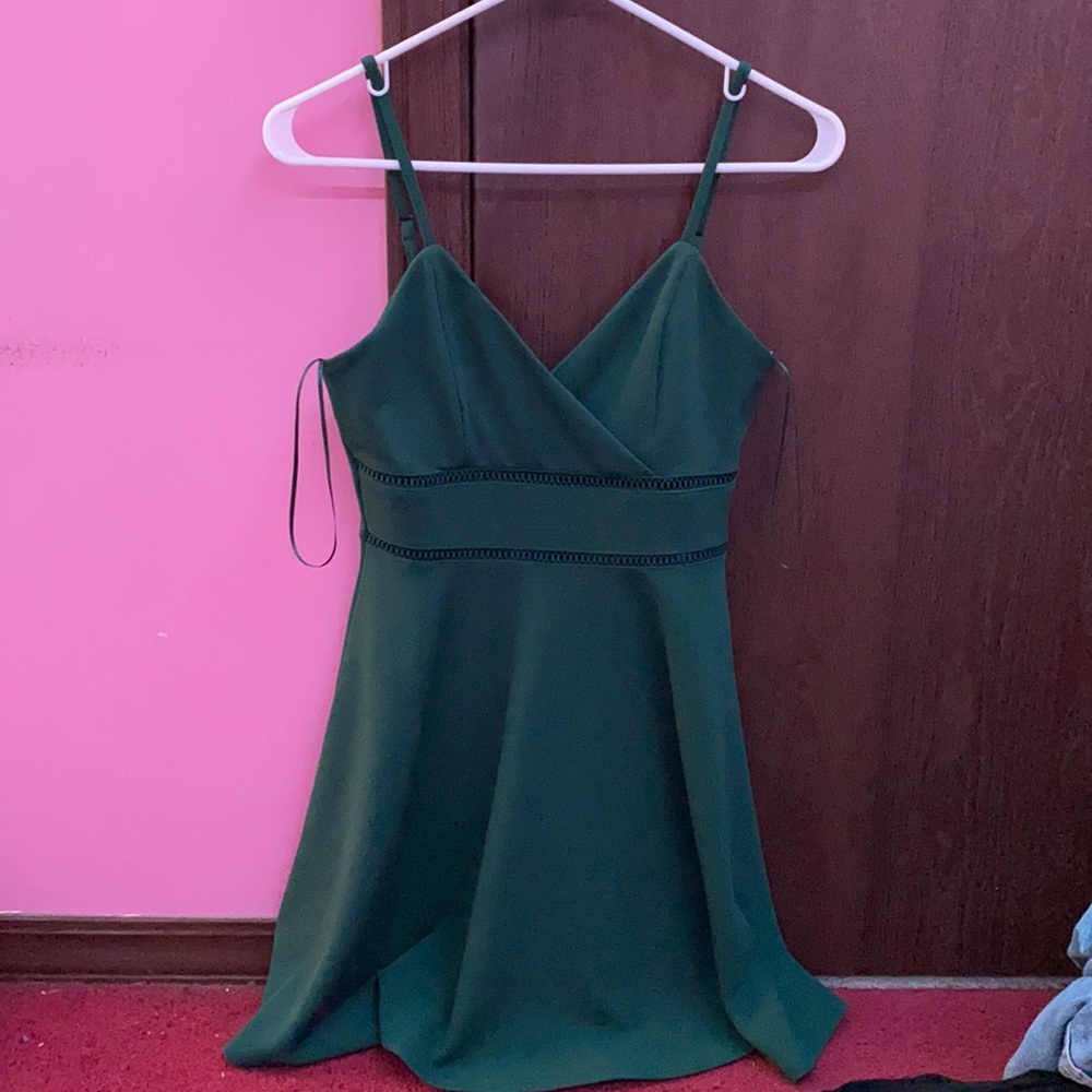Francesca’s Green Party Skater Dress